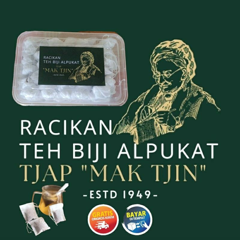 elyssiastore - Racikan Teh Biji Alpukat Herbal Tjap Mak Tjin Herbal Alami isi 30