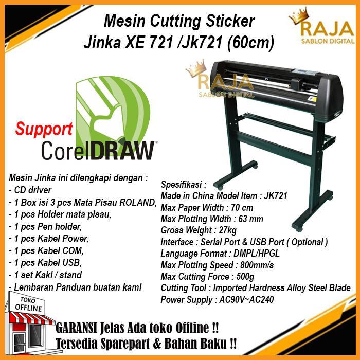 Mesin Cutting Sticker JINKA 721 (60cm) | XE | JK | Biasa | Support Artcut & Corel Draw | Sticker Bal