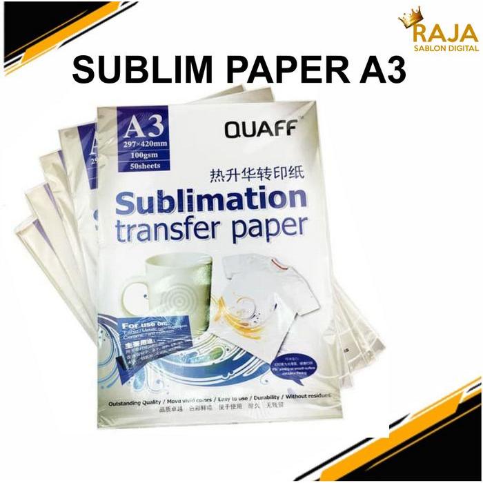 Sublime Paper Quaff A3 | Kertas sablon sublim ukuran a3 | Transfer paper sublim