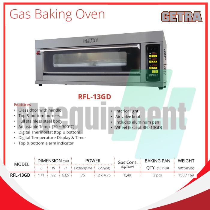 DISKON PROMO BESAR BESARAN GAS BAKING OVEN GETRA RFL-13GD OVEN