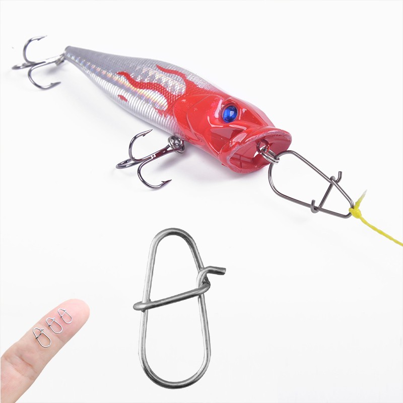 RF - 100Pcs Peniti Pancing Snap Stainless Kuat Untuk Segala Jenis Umpan Ikan