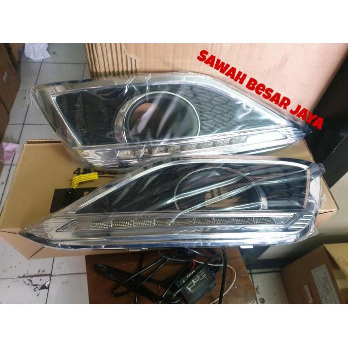 Cover Garnish Tutup Ring Fog Lamp Lampu Kabut Bawah Chrome LED Variasi Honda CRV CR-V RM Gen.4 2013 