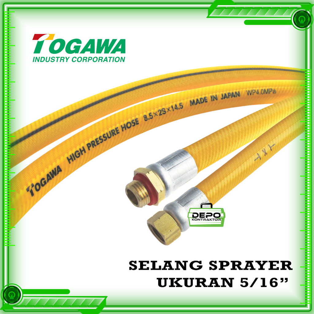Selang Angin Kompresor Merk Togawa 5/16 Inchi Selang Sprayer TOGAWA MADE IN JAPAN " 5 meter "