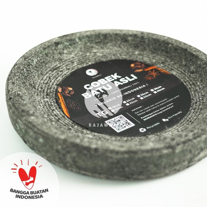 Cobek Batu TG / Penghalus Bumbu / Stone Mortar / 100% Batu Gunung Asli | Rajawali Kraftindo - Diamet