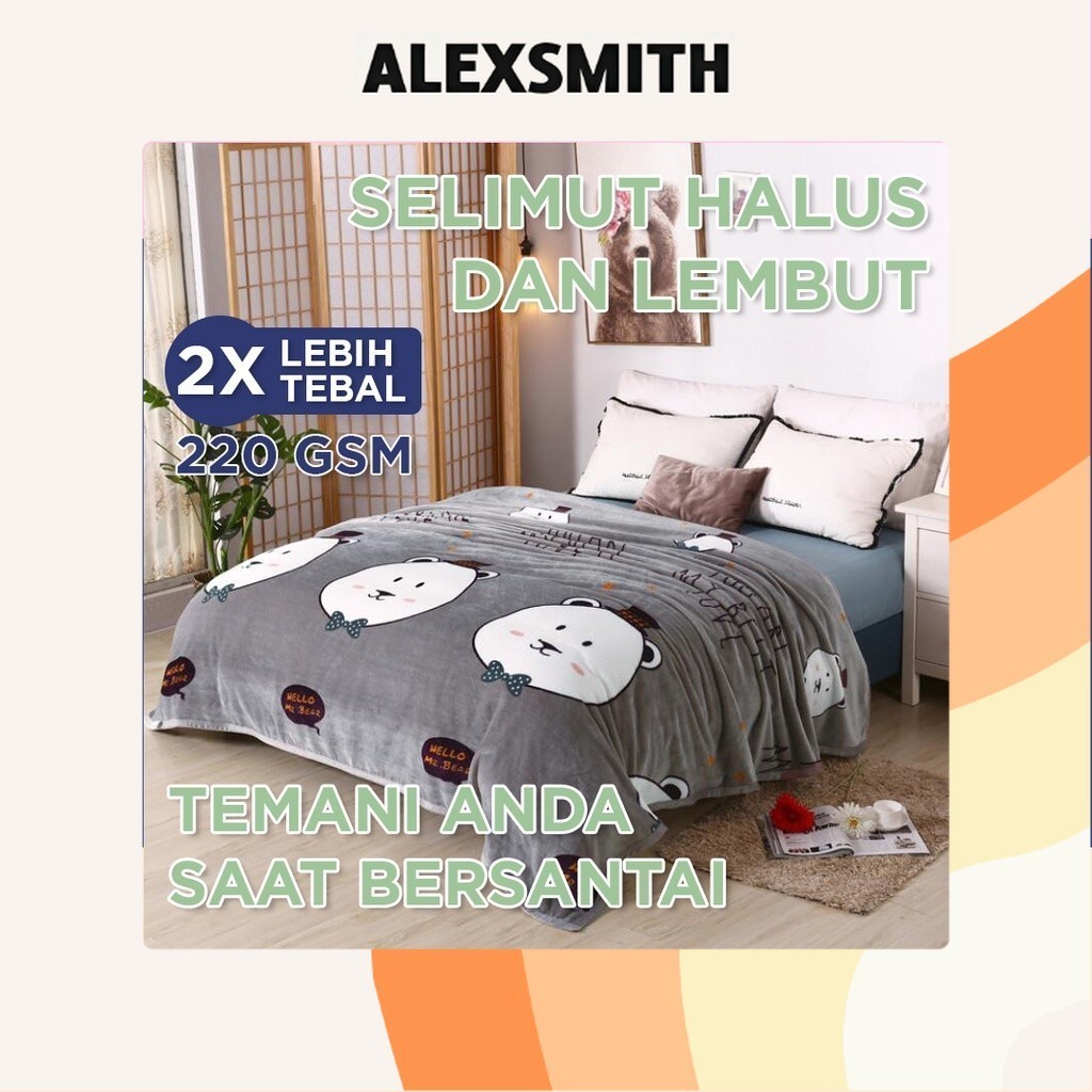Goto Cuddle Blanket Selimut Dewasa Bulu Tebal Halus Lembut Karakter