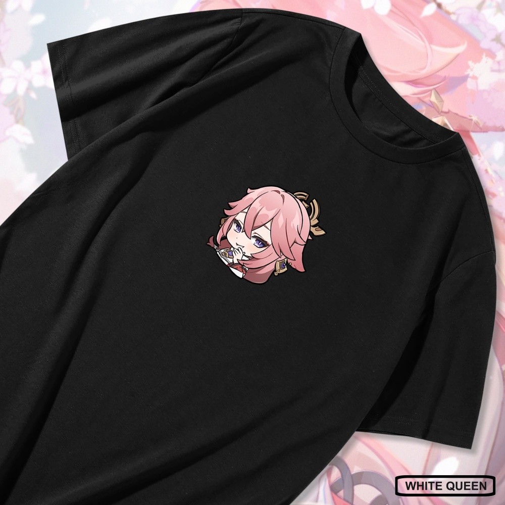 KAOS YAE MIKO CHIBI EMOJI V2 -  DESIGN GENSHIN IMPACT YAE MIKO CHIBI V2