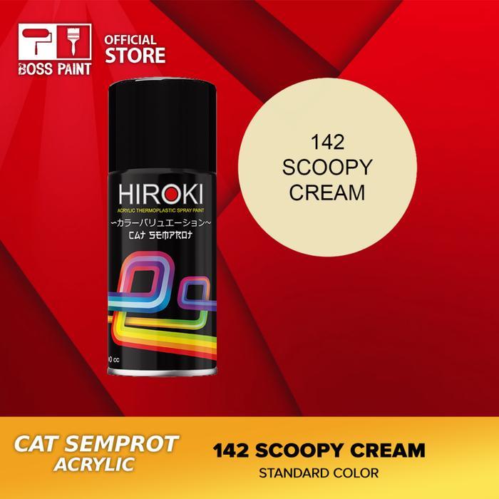 Pilox Cat Semprot Motor Hiroki Paint Standar Scoopy Cream 142 - 300cc
