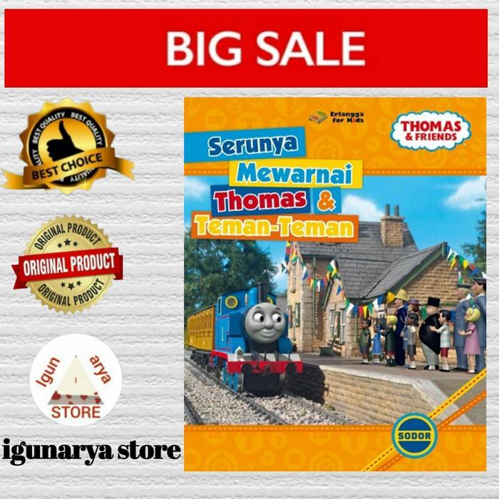Buku THOMAS & FRIENDS /serunya Mewarnai Thomas & Teman -2 / Erlangga