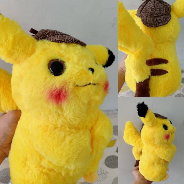 MURAH  Boneka detektif pikachu original / boneka Pikachu ori pokemon  2019