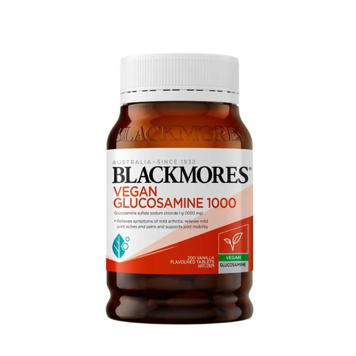 Blackmores Vegan Glucosamine 1000 200 Tablets | Suplemen Sendi untuk Vegan & Vegetarian – Plant-Base
