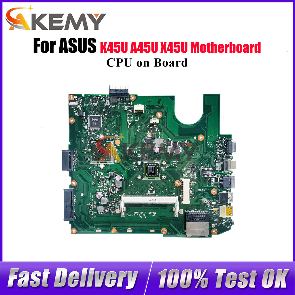 X45U Laptop Motherboard For ASUS VivoBook X45U A45U X45U K45U Notebook Mainboard With CPU 100% tests