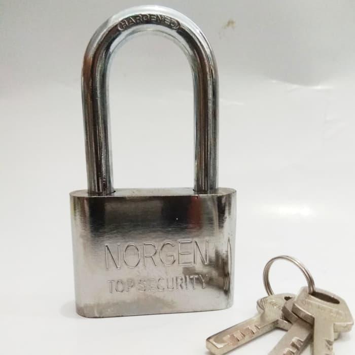 Gembok 60 mm leher panjang dalam kuningan / gembok pagar / gembok