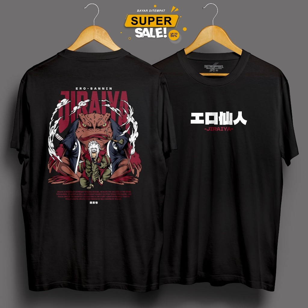 JIRAIYA - KAOS DEWASA MOTIF ANIME NARUTO BORUTO KARAKTER JIRAIYA