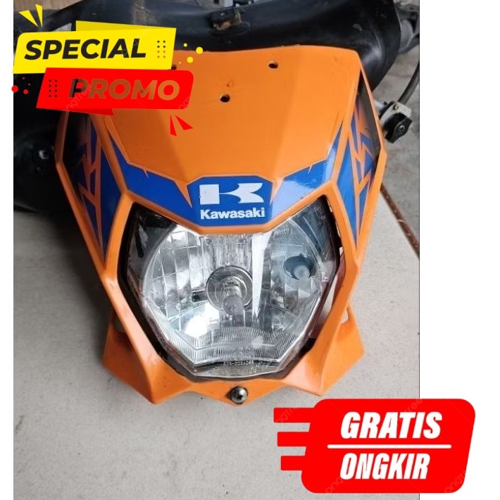 Headlamp Lampu Depan Kawasaki KLX 150 BF Original Copotan Normal