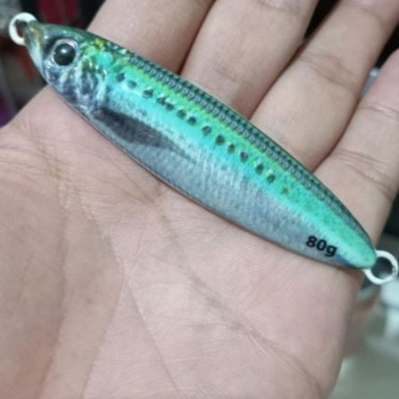 metal jig killer full gid motif ikan asli umpan predator laut dalam