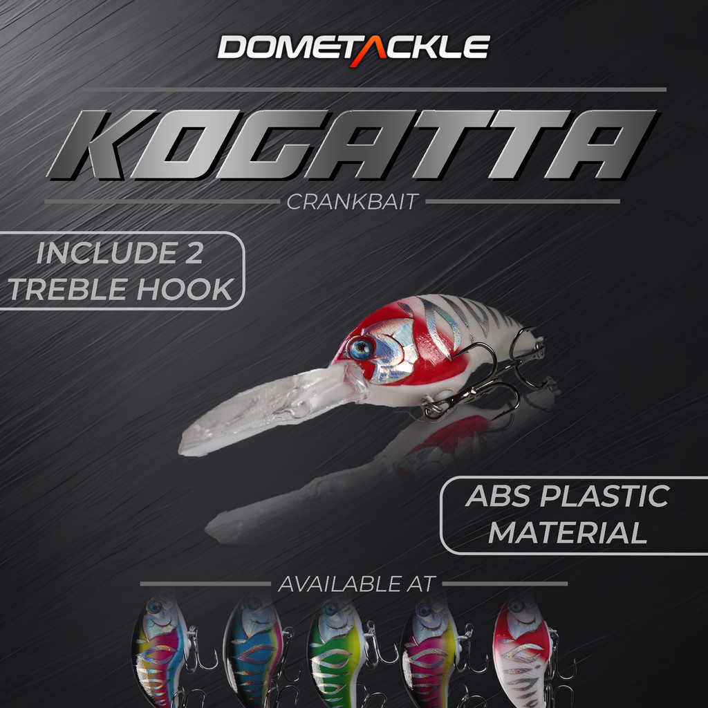 Umpan Crankbait Kogata 11 Getaran Realistis, Respons Strike Cepat Hook Tajam Mata 3D Warna Cerah Cas