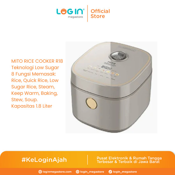 MITO RICE COOKER R18 LOW CARBO KAPASITAS 1.8 LITER
