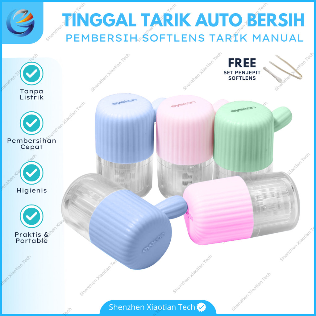 Eyekan Steamer Pencuci Softlens Tarik Manual Rotation Dua Arah Wadah Pencuci Softlens Portabel Trave