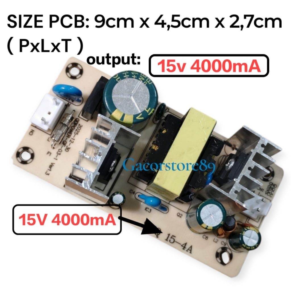 power suplai supply speaker aktif portable 15v 4000mA Tanaka DAT advance NOISE GMC ASATRON HT- 8890 