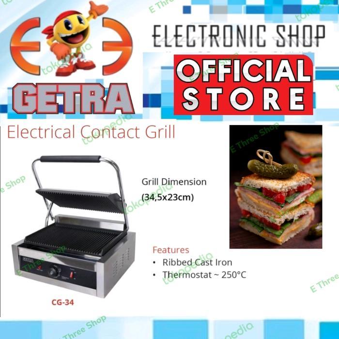 Getra Cg 34 Electrical Contact Grill - Pemanggang Listrik - Cg34