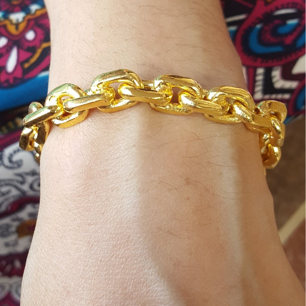 Gelang Rantai Nori Jumbo Lapis Emas 24k