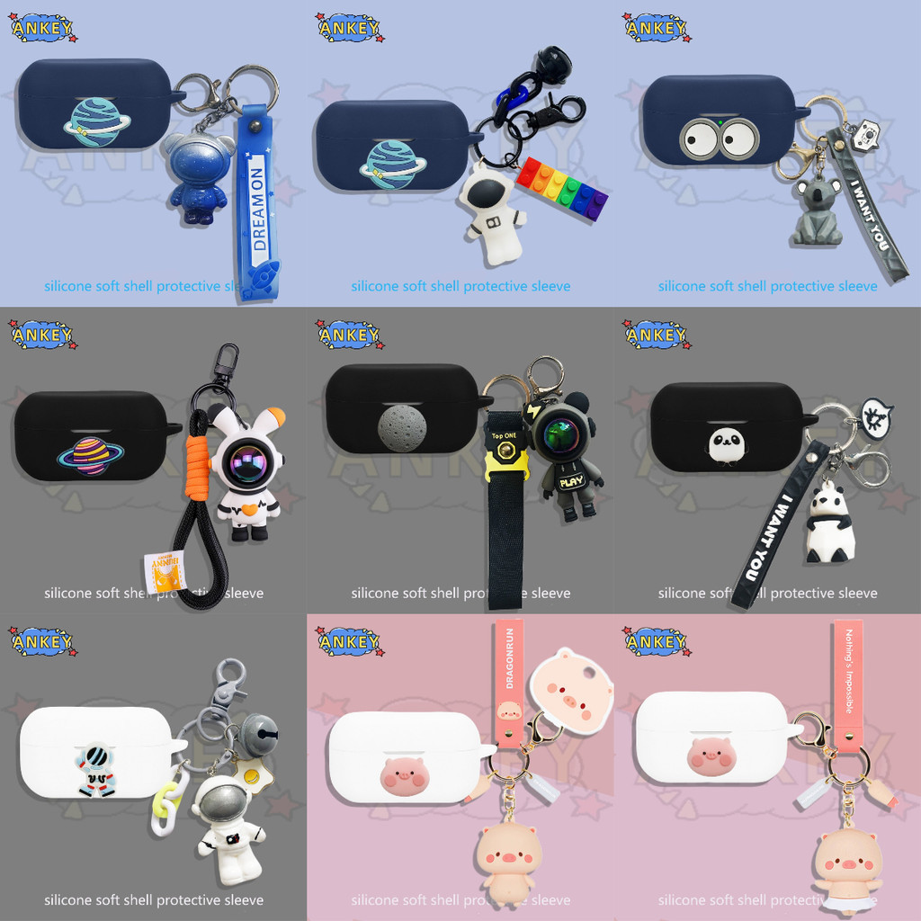 for Technics EAH-AZ100 Silicone Case Cartoon Astronaut Earbuds Soft Protective Headphone Cover Heads