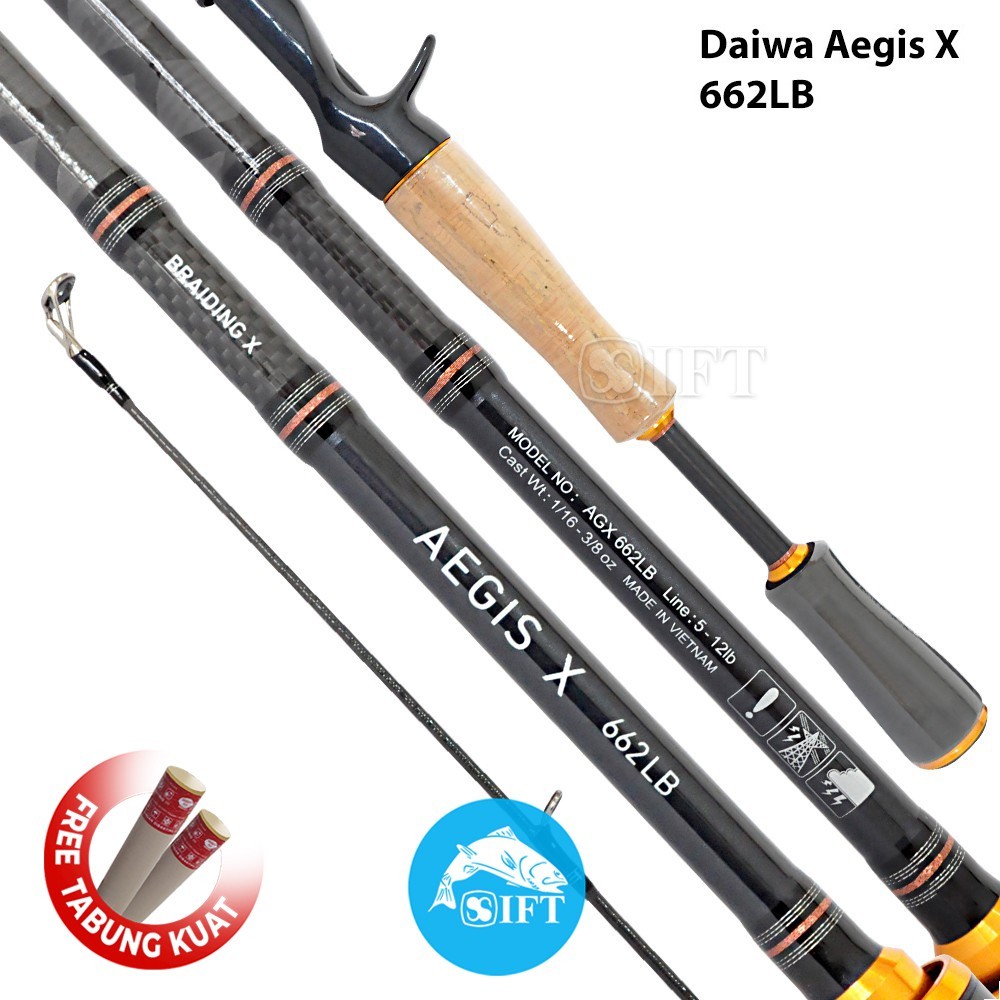 Joran BC DAIWA AEGIS X | Fuji SiC Guides + Seat + HVF Braiding X blank | Bait Casting | IFT Tackle
