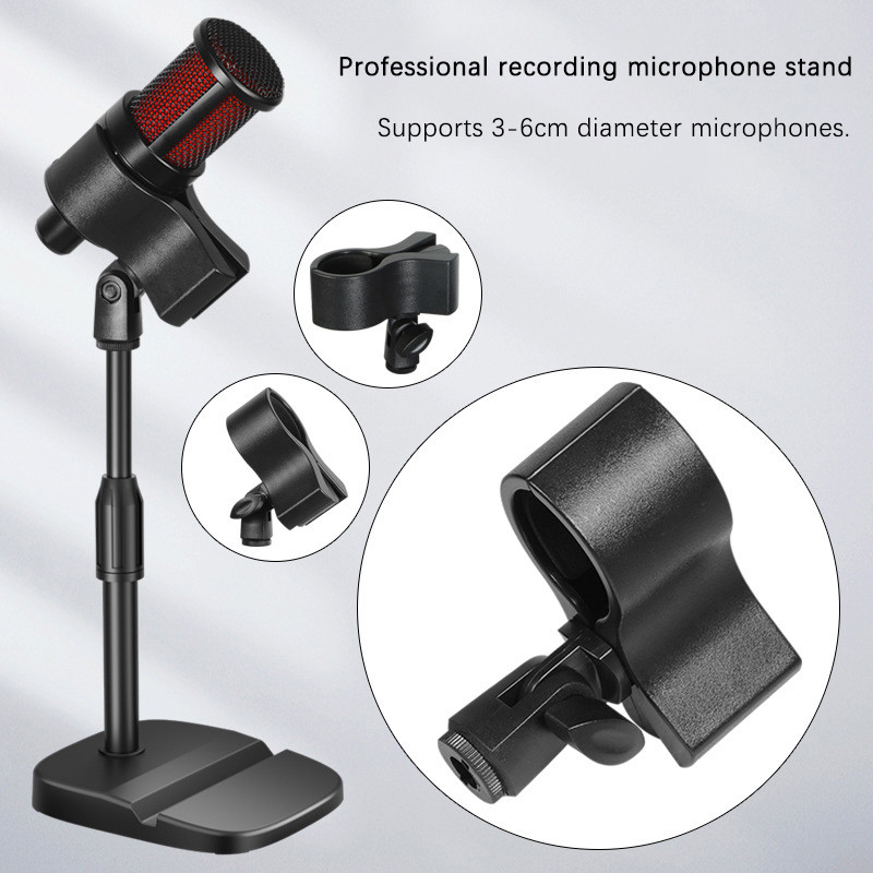 1Pc Penjepit Mikrofon Universal Besar dengan Adaptor 3/8 untuk Mikrofon 3-6CM, Penyangga Penjepit Mi