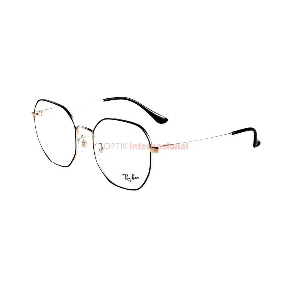 RAYBAN RB6482D C2983 Kacamata Frame Round Metal Desain Klasik Elegan