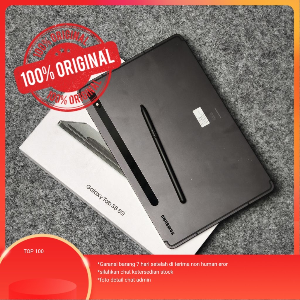 Samsung Tab S8 5G 8/128Gb Second Resmi SEIN