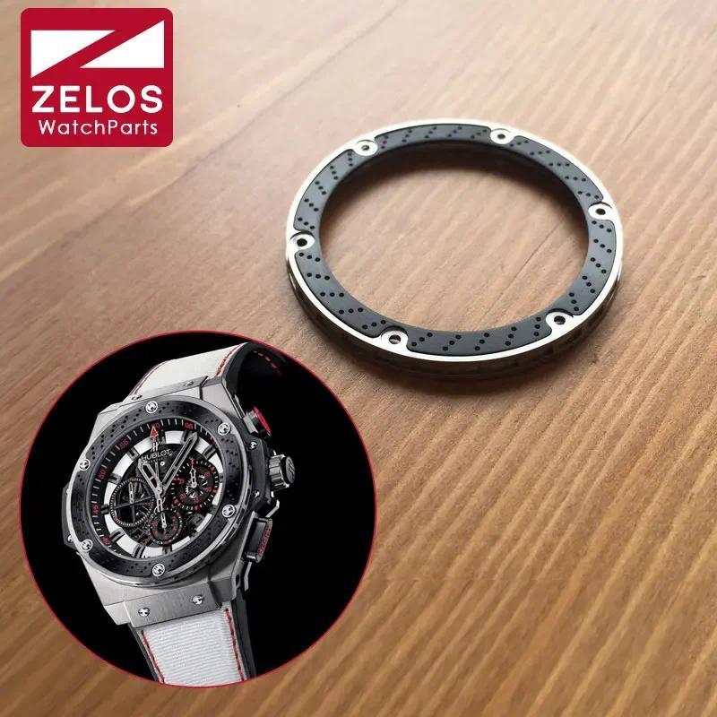 Carbon Fibre Watch Bezel Isnert for HUBLOT King Power 48mm Automatic Watch Case 703.ZM.1123.NR.FMO10