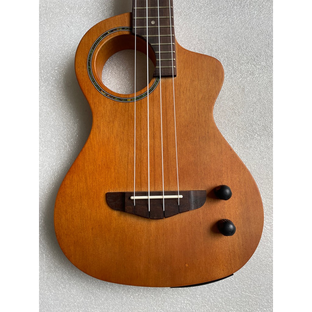Rare Stock Slate Defect Electric Ukulele 23 Inch Portable Travel Concert Solid Wood Ukulele Silent P