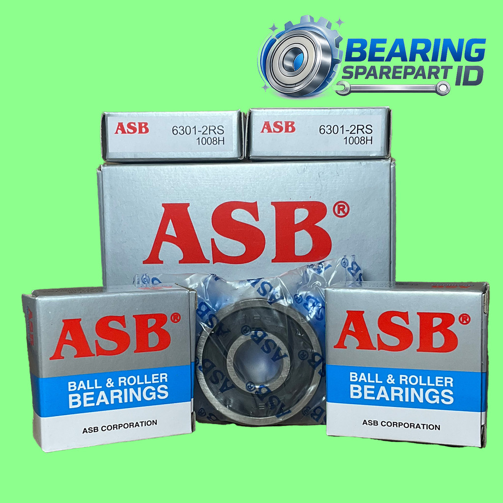 PROMO ASB 6301 2RS 1 DUS 10 PCS Bearing 6301 2RS-15MM Laher 6301 2RS-15MM BISA COD BAYAR DITEMPAT