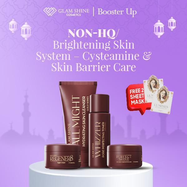 [SPECIAL LIVE SALE] Glamshine Non-HQ Brightening Skin System – Cysteamine & Skin Barrier Care | Pake