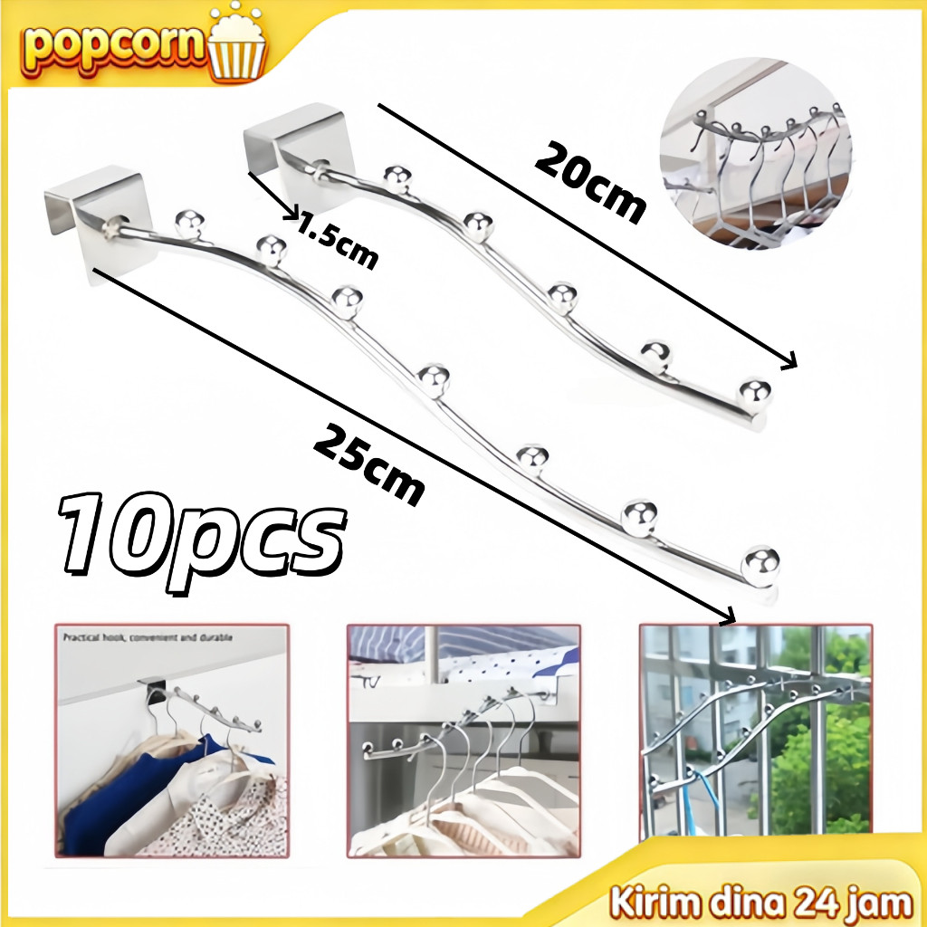 10pcs 5 Suling Pipa Kotak /7 Titik Suling cantol pipa kotak/Hanger suling belalai tembok /Hanger Sul