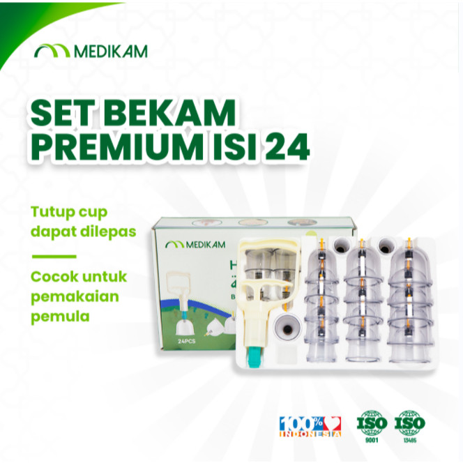 *Ready Stock* Medikam Hijamah Bekam Set (Isi 24 Kop)(Pamp Bekam) Hijamah Alat Kop Angin Kop Bekam