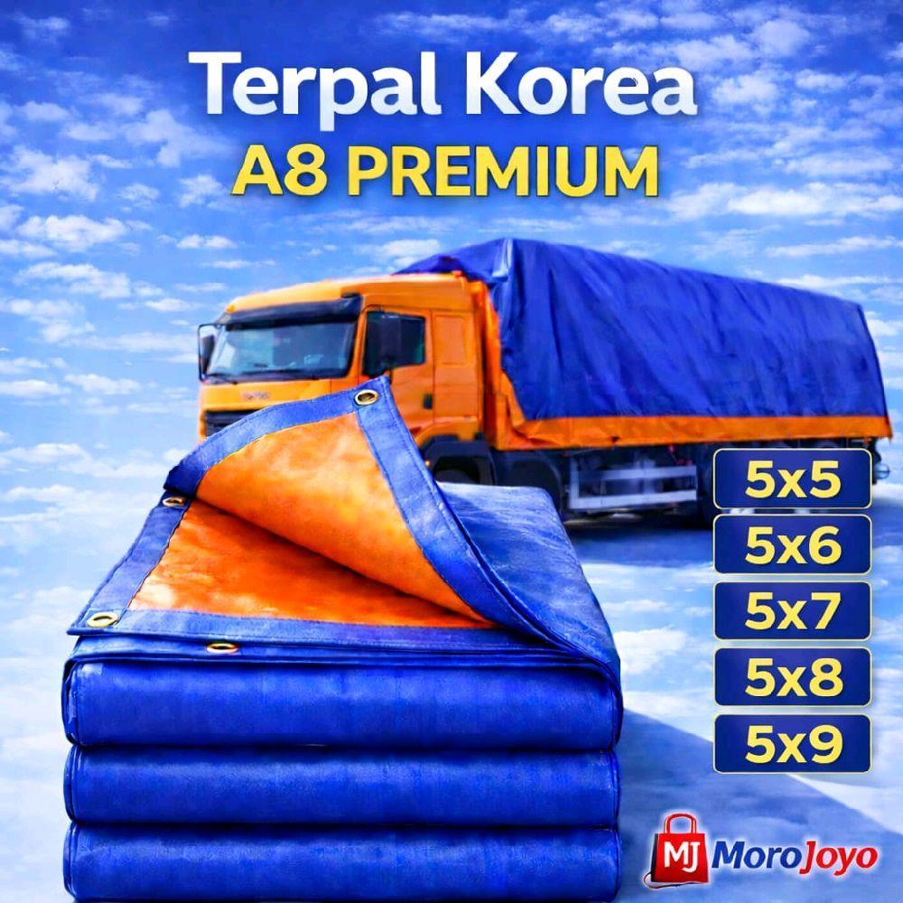 Terpal Korea A8 Biru Oren 5x5 5x6 5x7 5x8 5x9 terpal plastik terpal truk terpal fuso terpal tenda te