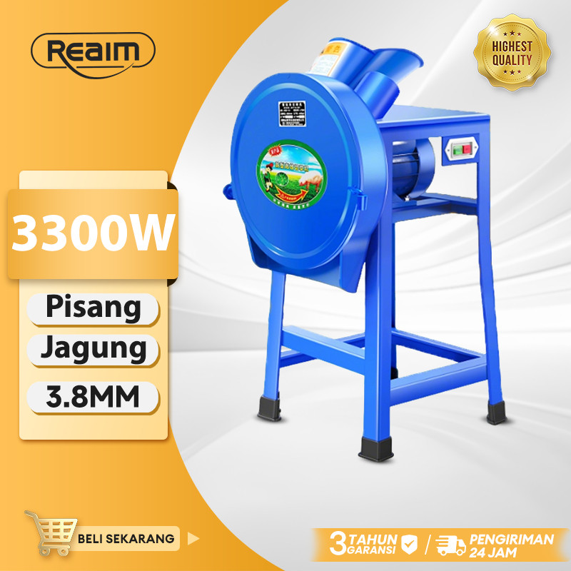 Pencacah Rumput REAIM Mesin Chopper Pencacah Rumput Dinamo 300Watt Cacah Rumput Mesin Original Mesin