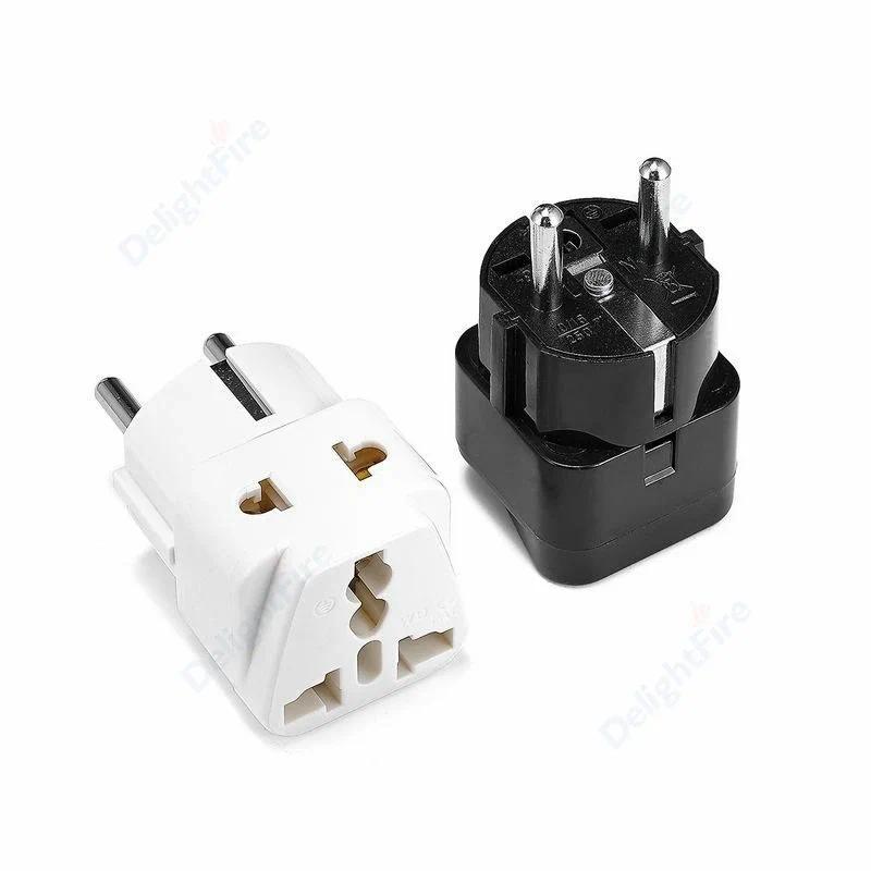Universal European UK US To EU 2 in1 Travel Adapter ina American To Euro Russia Spain France Korea 2