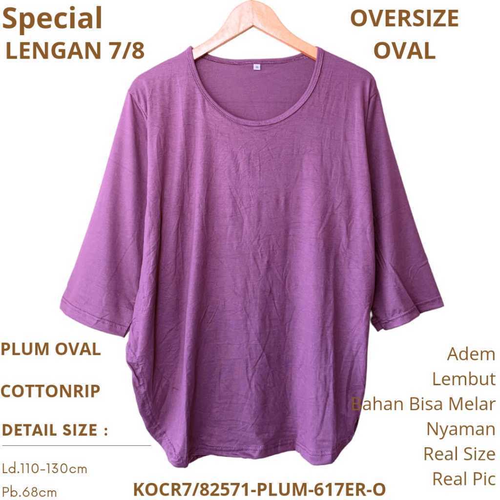 Kaos Wanita Oversize Bordir Lengan Pendek & Panjang Nyaman Adem LD 110 Tersedia 2XL 3XL ESS