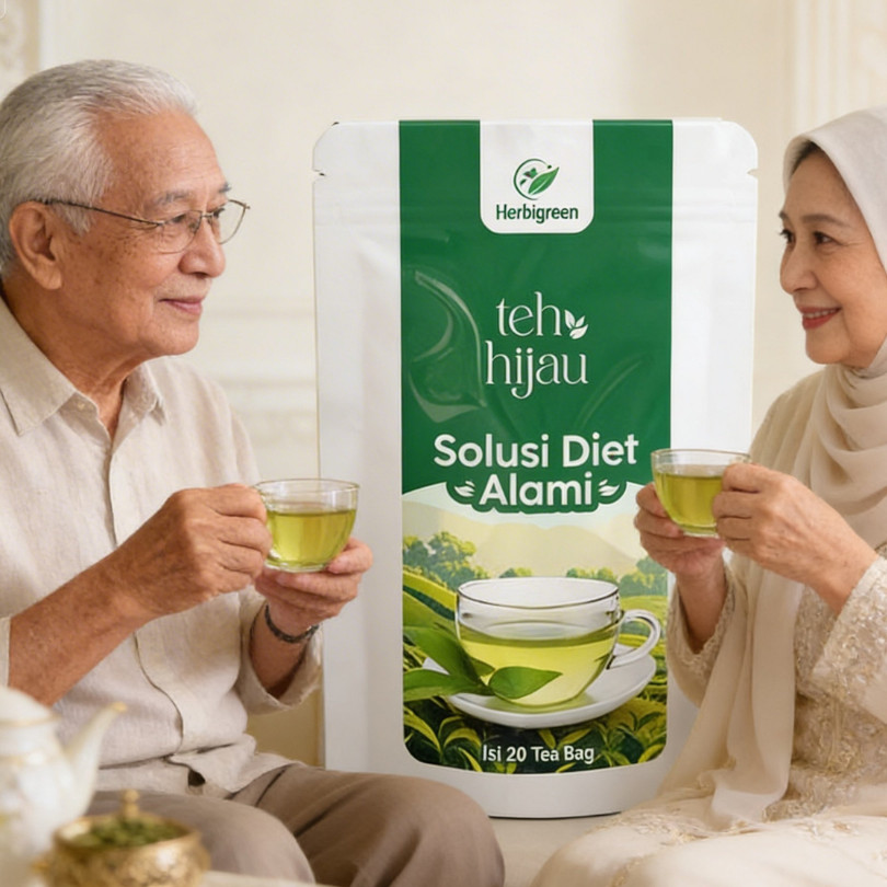 HERBIGREEN - TEH DAUN HIJAU | TEH CELUP | TEH PELANGSING | TEH DIET | TEH JATI CINA // HALAL // BPOM