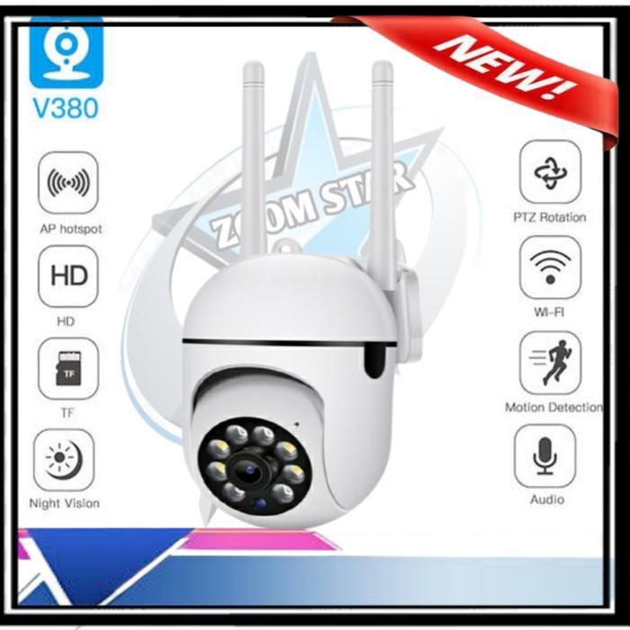 Jenn shop_ IP Camera CCTV V380 / V380pro PTZ Mini Speed Dome Wifi Outdoor Indoor - Hanya CCTV
