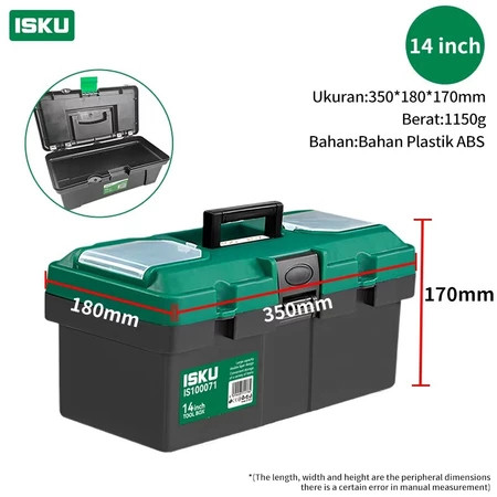 newISKU Tool Box Besar jumbo14-19 Inch Bahan PP Tool box set lengkap Kotak Perkakas/2 Layer Toolbox/