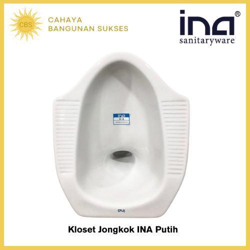 [Packing Peti Kayu] Kloset Jongkok INA Terlengkap / Closet Jongkok INA Full Keramik I - PUTIH