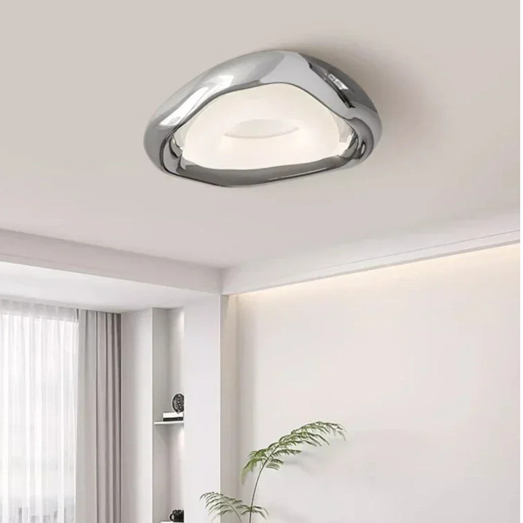 Lampu Plafon Awan Krom Modern LED Lampu Plafon Desain Unik Kamar Tidur Ruang Tamu Dan Kamar Anak