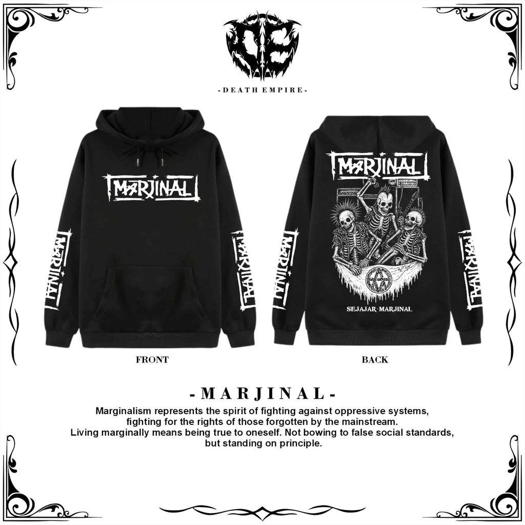 Hoodie Jaket Netral Marjinal Sablon Distro Dtf  Desain Terbaru Kalcer Metal Model Fleece 240gsm Hita