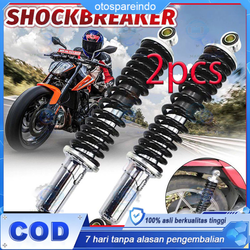 Shockbreaker Belakang Universal 310mm 2 Pcs Dapat Diatur Kekakuan untuk Semua Motor