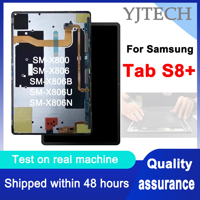 12.4'' Super AMOLED, 120Hz For Samsung Tab S8+ X800 X806 Display Tou Screen Digitizer For Tab S8 Plu