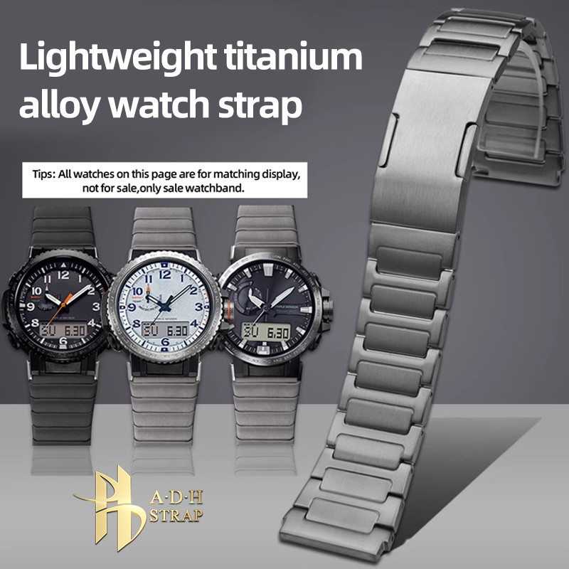 Lightweight Titanium Alloy Wat Strap For Casio Protrek Series PRW-60/61/50/70Y/30 PRW-6900/6800 Watb