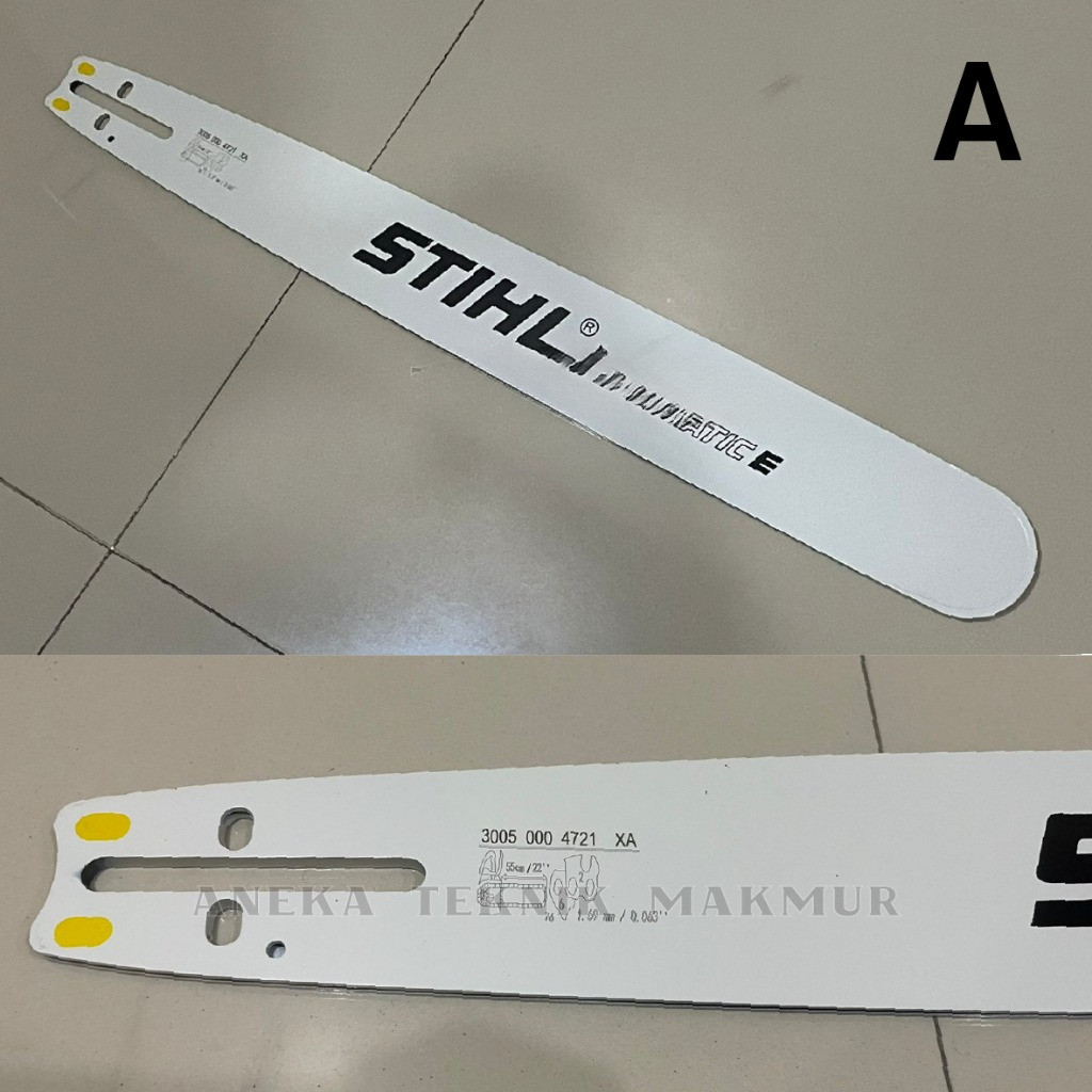 Guide Bar STIHL 22" 38T Laser GRADE A Sparepart untuk Mesin Potong Kayu Gergaji Pohon Senso Sinso Be